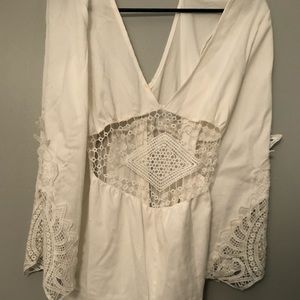 White lace romper